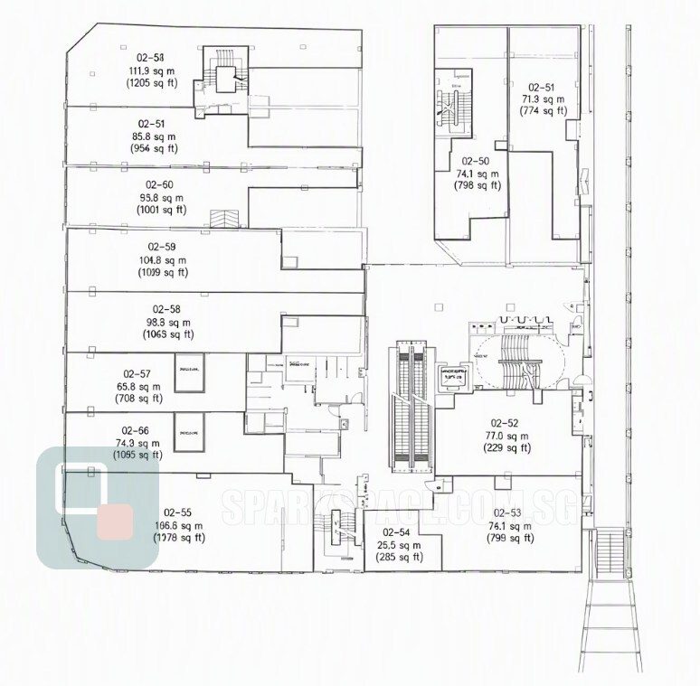 22 Cross Street typical floor plan