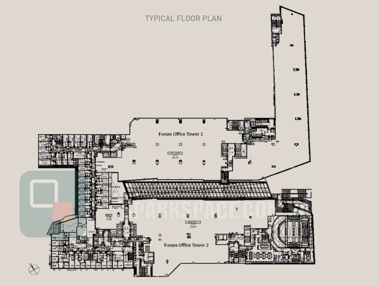 Funan North Tower typical floor plan