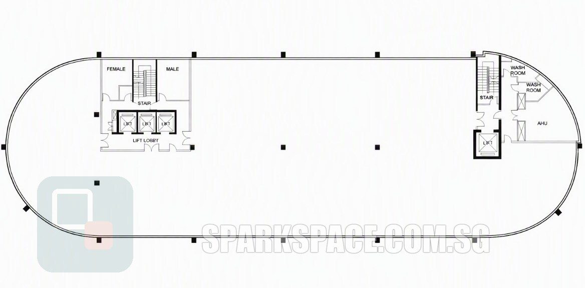 OCBC Centre South typical floor plan
